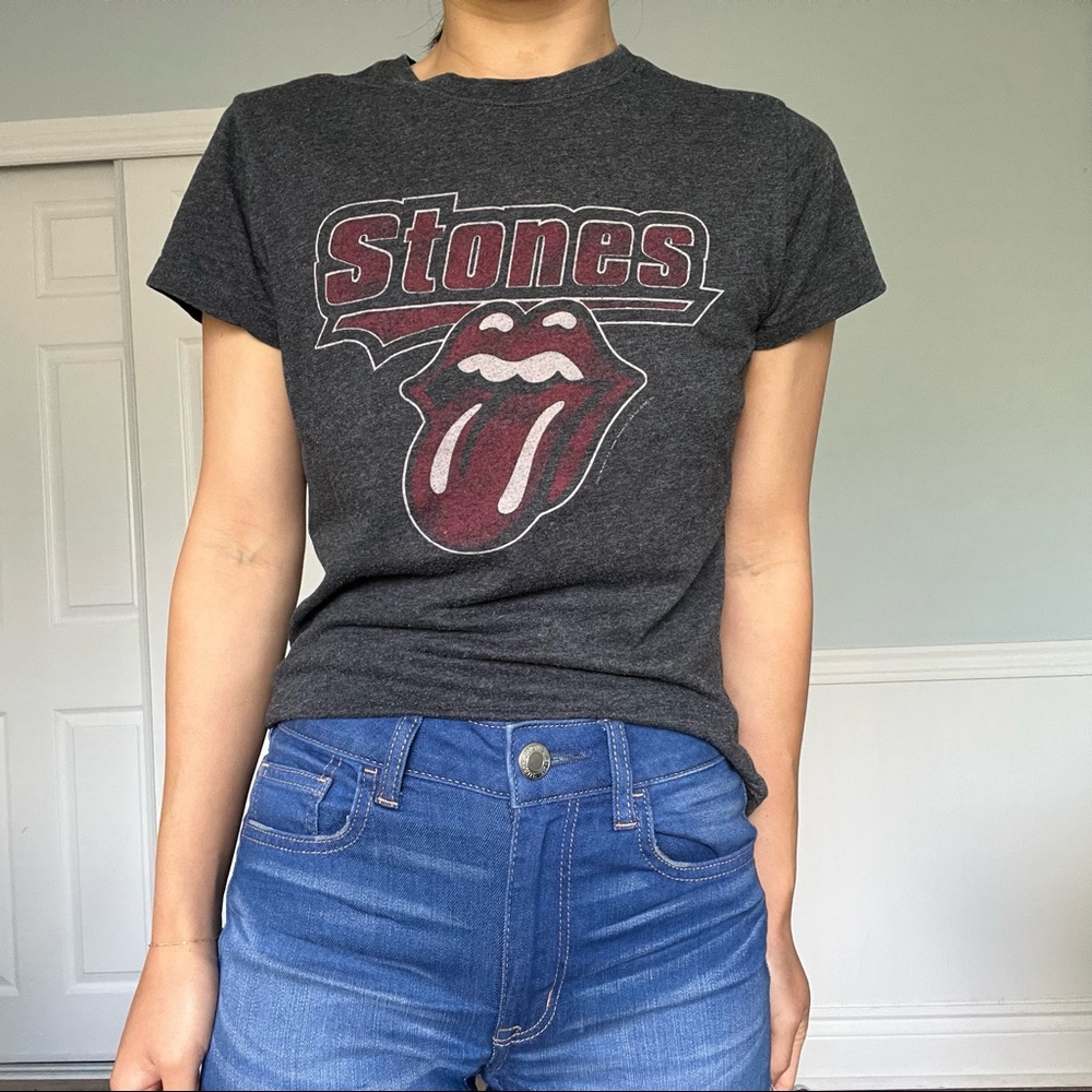 Rolling Stones Dark Grey Band Tee. Women’s size S